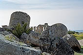 Selinunte the temple hill. Temple G (VI-V c BC), dedicated to Apollo it is one of the largest Greek temples ever attempted. Ruins are left on the ground in a gigantic and fascinating heap of ruins. 